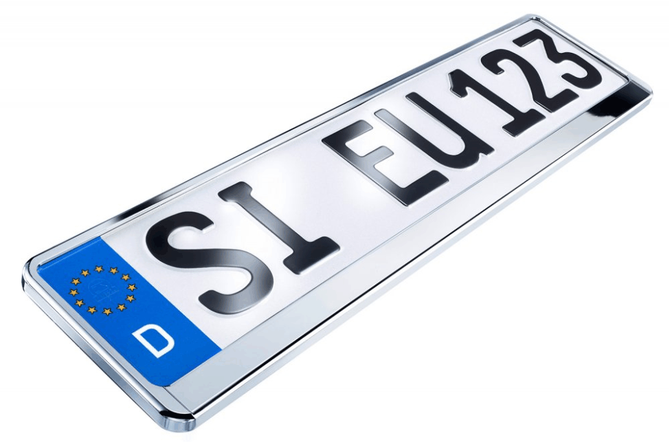 Nummernschildverst�rker verchromt