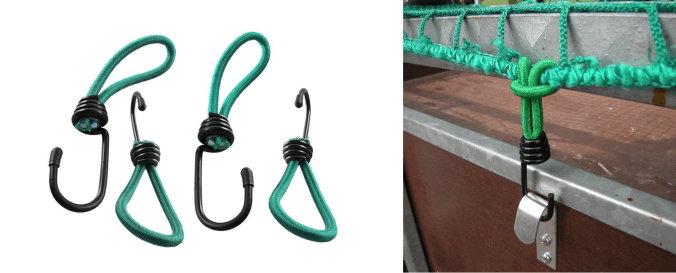 Metallhaken mit elastischer Schleife Metallhaken mit elastischer Schleife