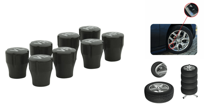 Rad-Markierungsset Ventilkappen Rad-Markierungsset Ventilkappen