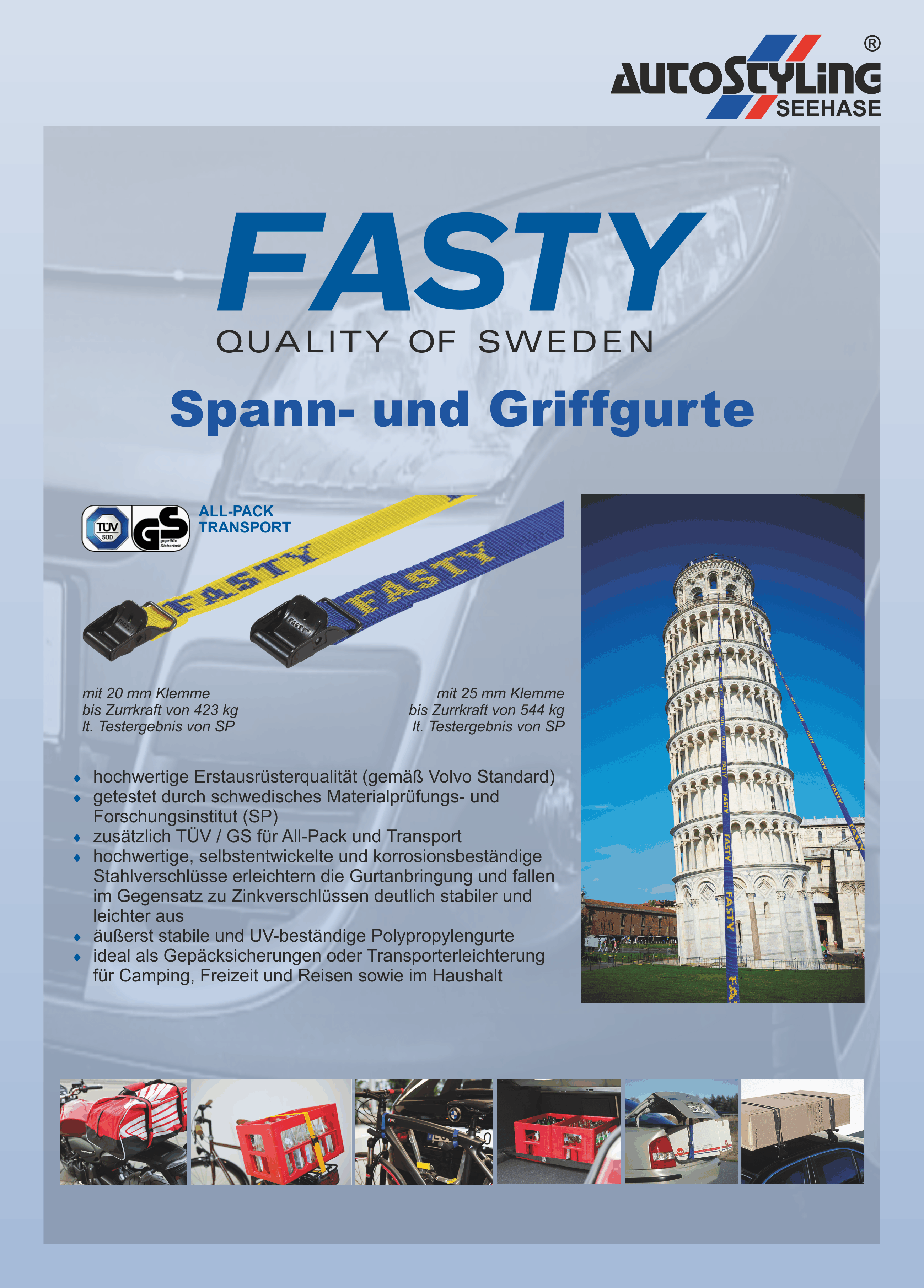 Fasty Kabelbinder und Dachboxlift