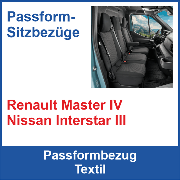 Passform Transporterbezug Renault Master IV, Nissan Interstar III